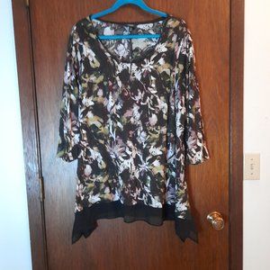 Plus Size Simply Vera Vera Wang High-Low Crinkle Top